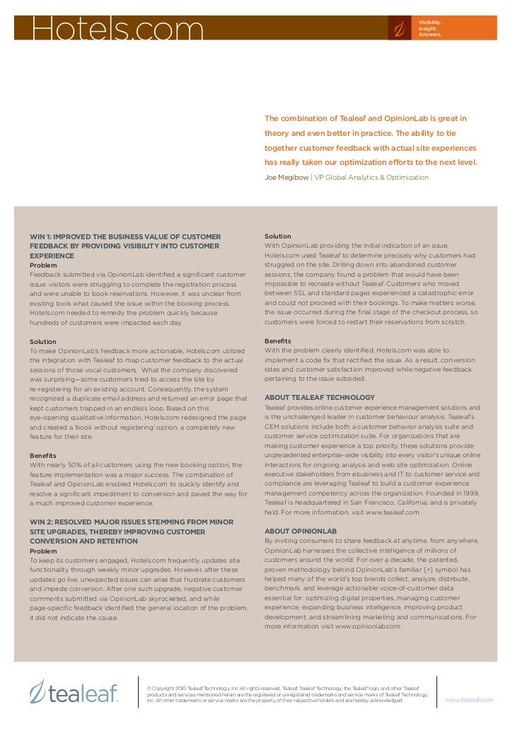 Hotel case study examples picture