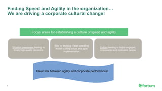 Finding Speed and Agility in the organization…
We are driving a corporate cultural change!
6
Situation awareness leading t...