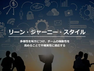 リーン・ジャーニー・スタイル
多様性を味⽅につけ、チームの機動性を
⾼めることで不確実性に適応する
 