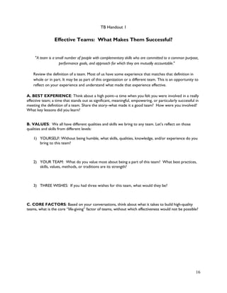 Team Building Module Team building-module-facilitators-guide | PDF