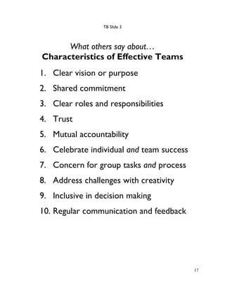 Team Building Module Team building-module-facilitators-guide | PDF