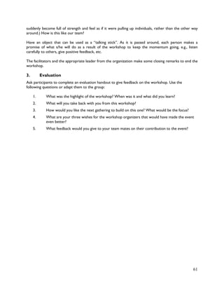 Team Building Module Team building-module-facilitators-guide | PDF