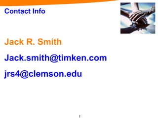Contact Info Jack R. Smith [email_address] [email_address] 