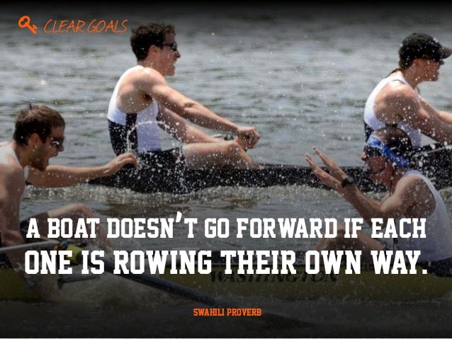 A boat doesn’t go forward