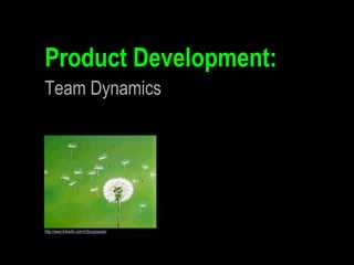 Product Development: http://www.linkedin.com/in/brucesauter Team Dynamics 