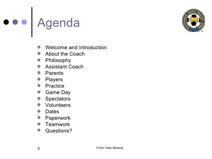 team meeting agenda for team meeting