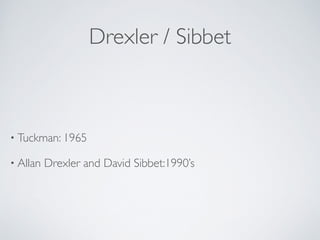 Drexler / Sibbet
• Tuckman: 1965	

• Allan Drexler and David Sibbet:1990’s
 