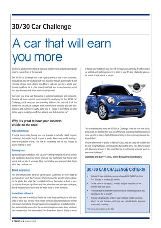 30/30 Car Challenge 
A car that will earn 
you more 
We love a good incentive here at Kleeneze and there are certainly som...