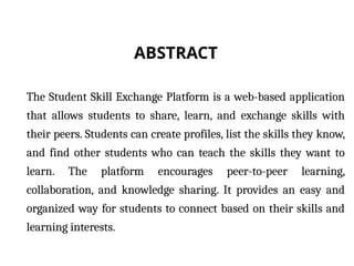 Learner Profile Form.pdf Student Skill Exchange Platform: Enhancing Peer-to-Peer Learning and ...
