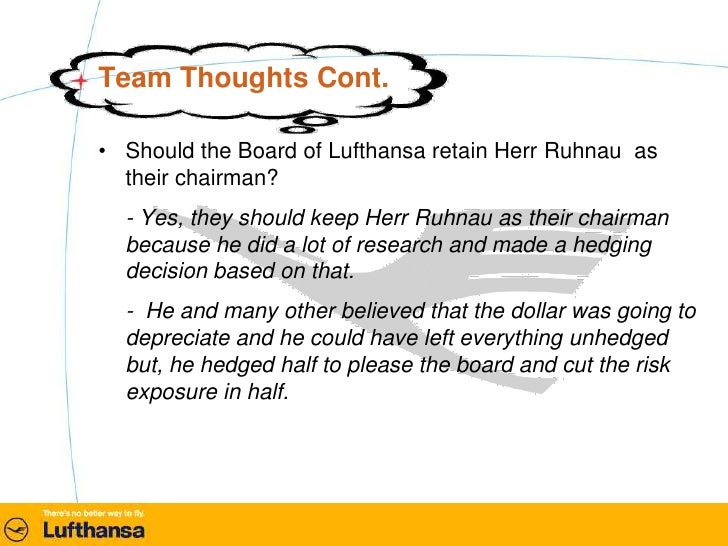 Lufthansa to hedge or not to hedge picture