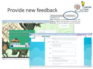 Provide new feedback
INSPIRE Conference, Kehl, 5th Sept 2017
 