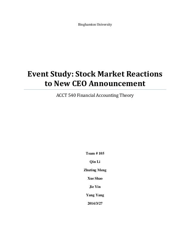 event study market reactions to new ceo announcement