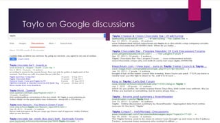 Tayto on Google discussions

 