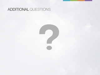 ADDITIONAL QUESTIONS
 