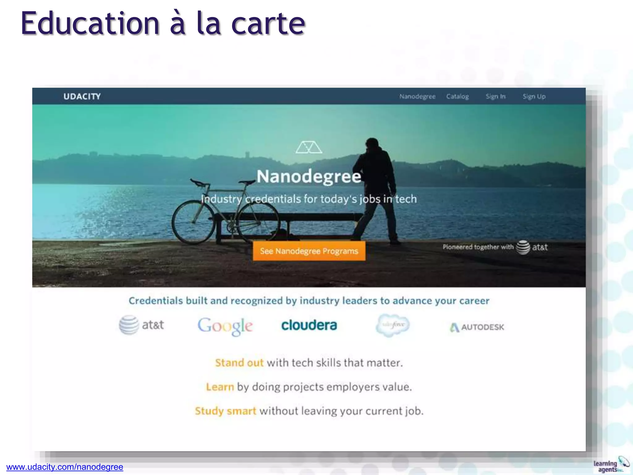 Education à la carte
www.udacity.com/nanodegree
 