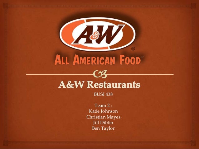 a w brand strategy restaurants marketing plan