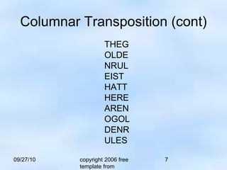 Transposition cipher - Network Security.ppt