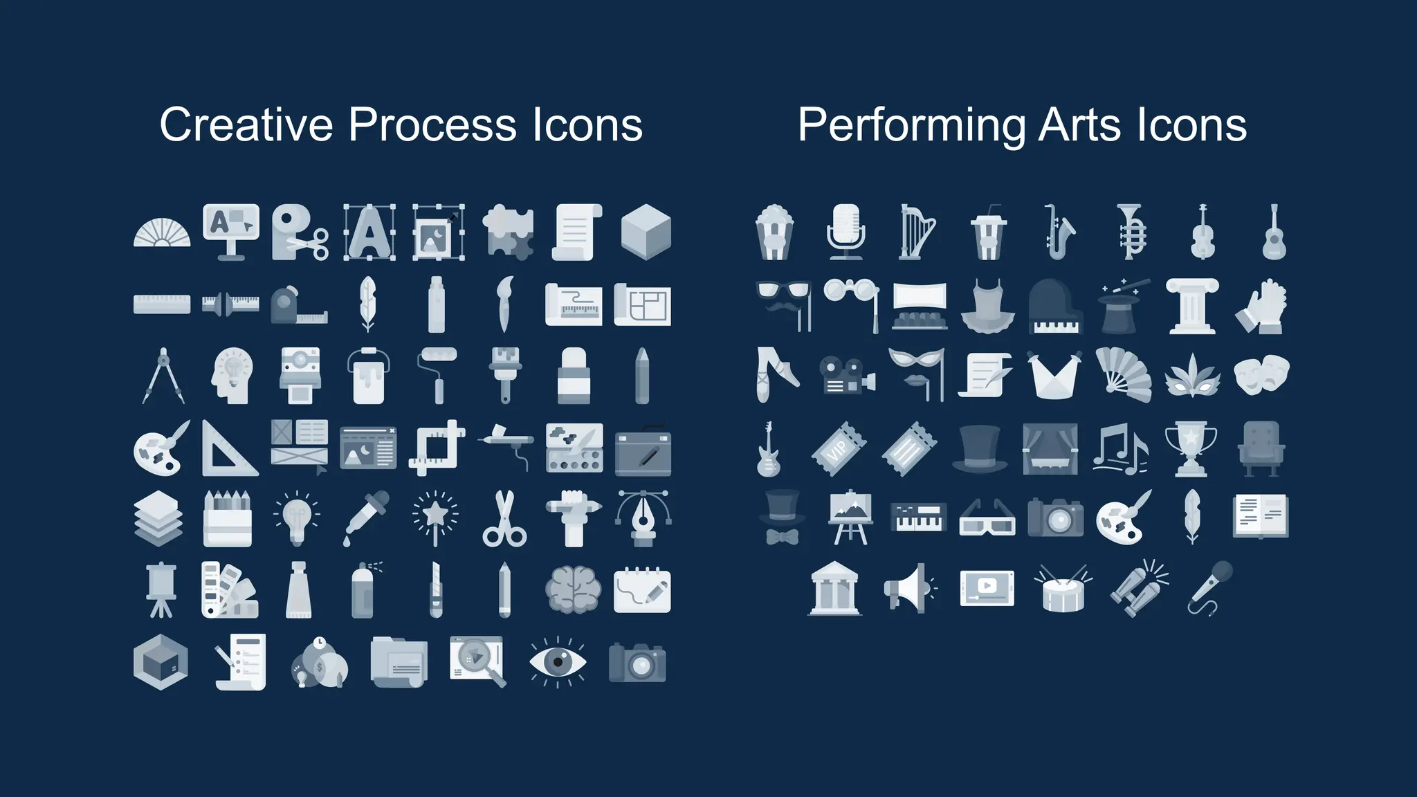 Creative Process Icons Performing Arts Icons
 