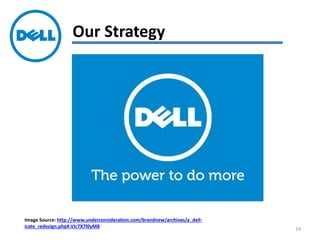 Our Strategy
Image Source: http://www.underconsideration.com/brandnew/archives/a_dell-
icate_redesign.php#.VIc7X7l0yM8
19
 