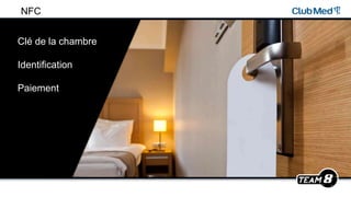Clé de la chambre
Identification
Paiement
NFC
 
