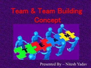 Team & Team Building
Concept
Presented By – Nitesh Yadav
 