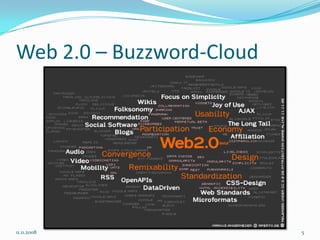 Web 2.0 – Buzzword-Cloud




11.11.2008                 5
 