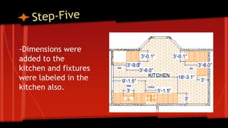 -Dimensions were
added to the
kitchen and fixtures
were labeled in the
kitchen also.
 