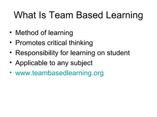 Team based learning | PPT