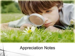 Appreciation Notes
 