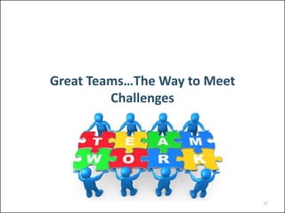 Great Teams…The Way to Meet
Challenges

#1

 