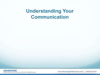 Understanding Your
Communication
 