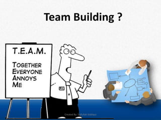 Team Building ?
Created By: Saifullah Siddiqui
 