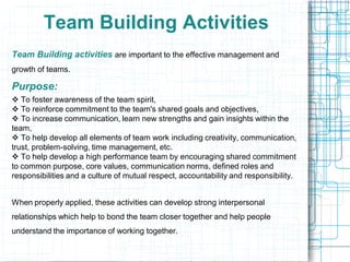 Team Building Activities