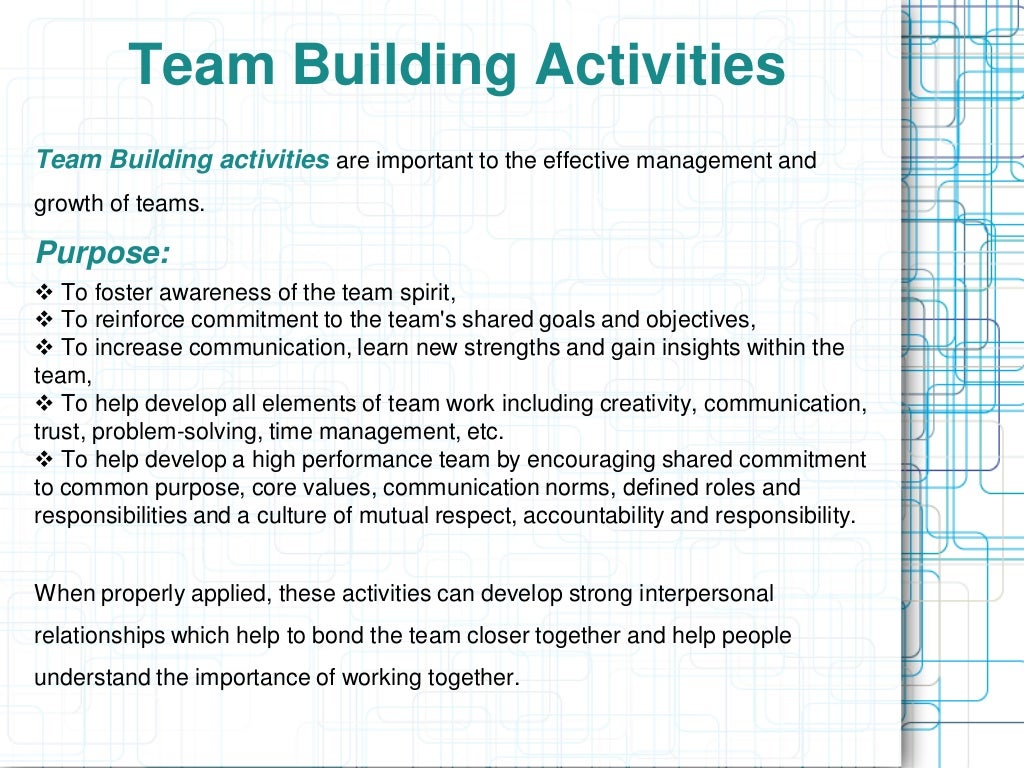 Team Building Activities