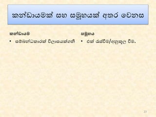 Team building and team work (Sinhala)