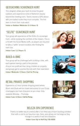 Team building brochure