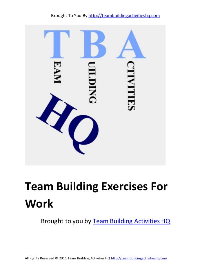 Team building exercises for work