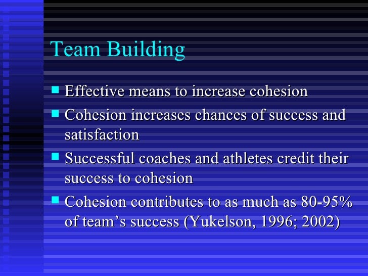 Building Of Team Harmony And Cohesion Building Of Team Harmony And Cohesion