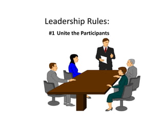 Leadership Rules:
Leadership Rules:
#1 Unite the Participants

 