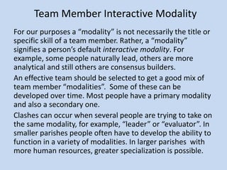 Team building in an Orthodox Christian Parish | PDF