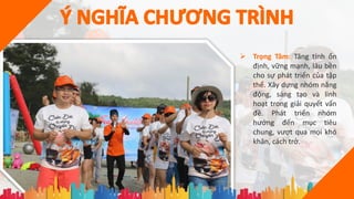  Trọng Tâm: Tăng tính ổn
định, vững mạnh, lâu bền
cho sự phát triển của tập
thể. Xây dựng nhóm năng
động, sáng tạo và linh
hoạt trong giải quyết vấn
đề. Phát triển nhóm
hướng đến mục tiêu
chung, vượt qua mọi khó
khăn, cách trở.
 