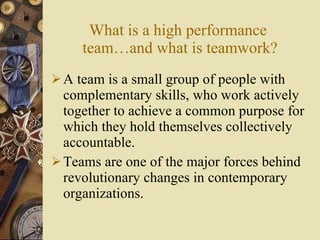 Team Building & Team Work