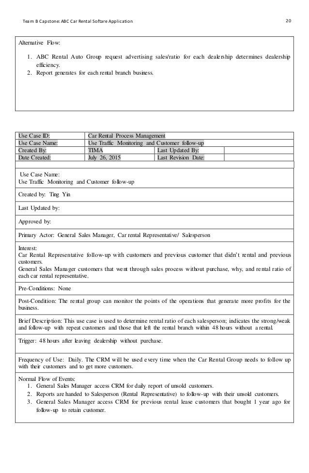 project management general rental application