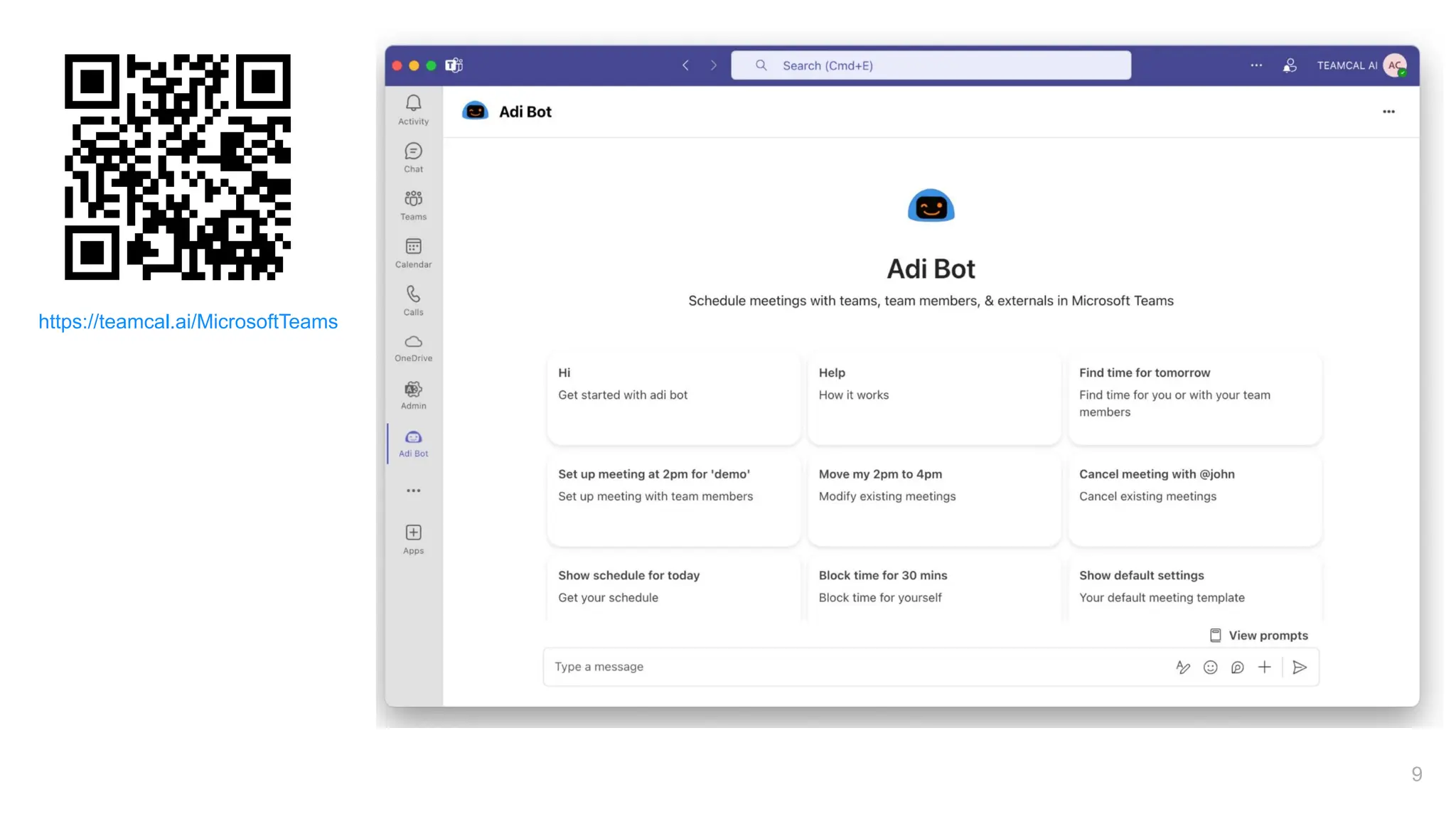 DEMO
9
https://teamcal.ai/MicrosoftTeams
 