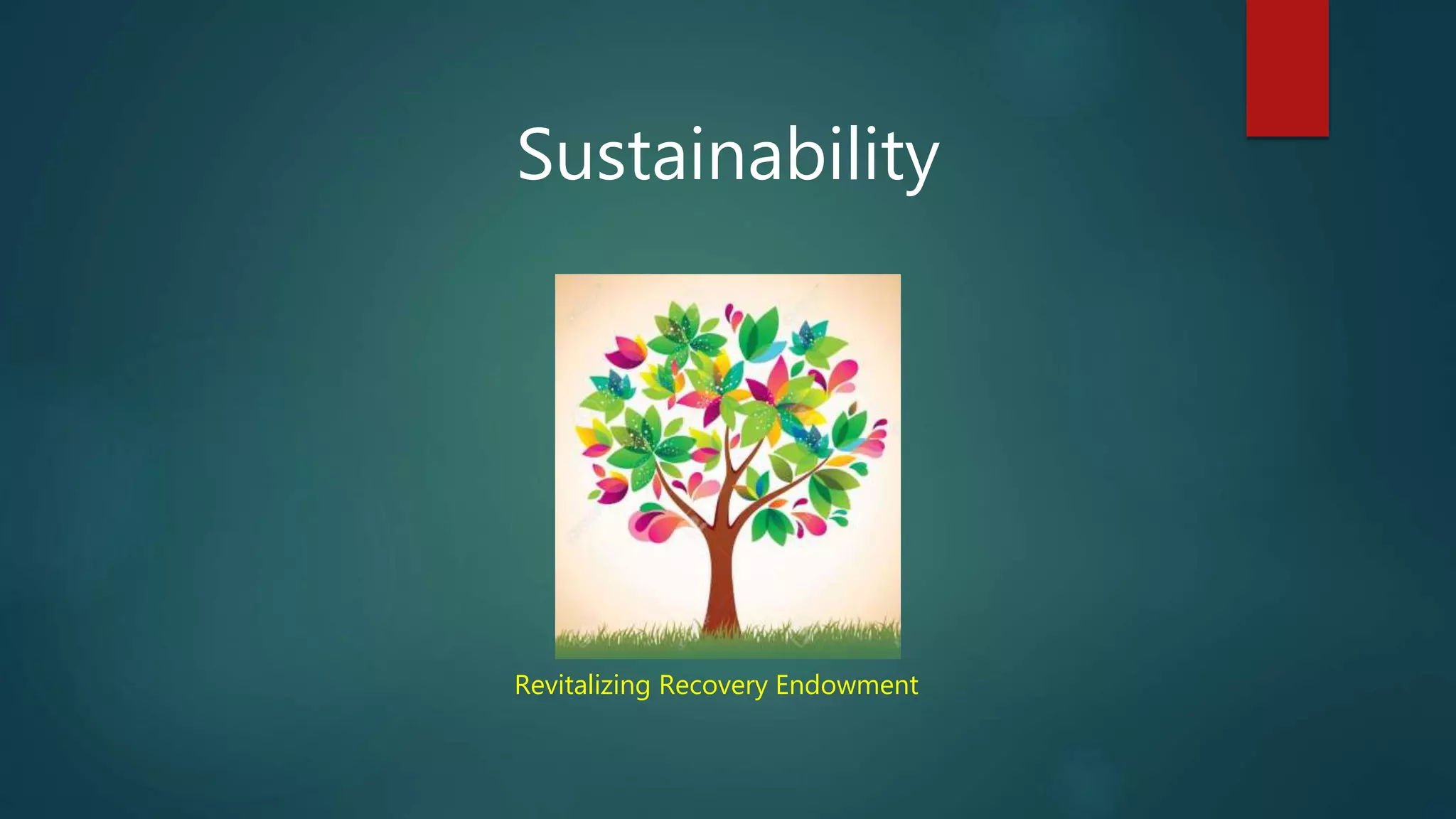 Sustainability
Revitalizing Recovery Endowment
 