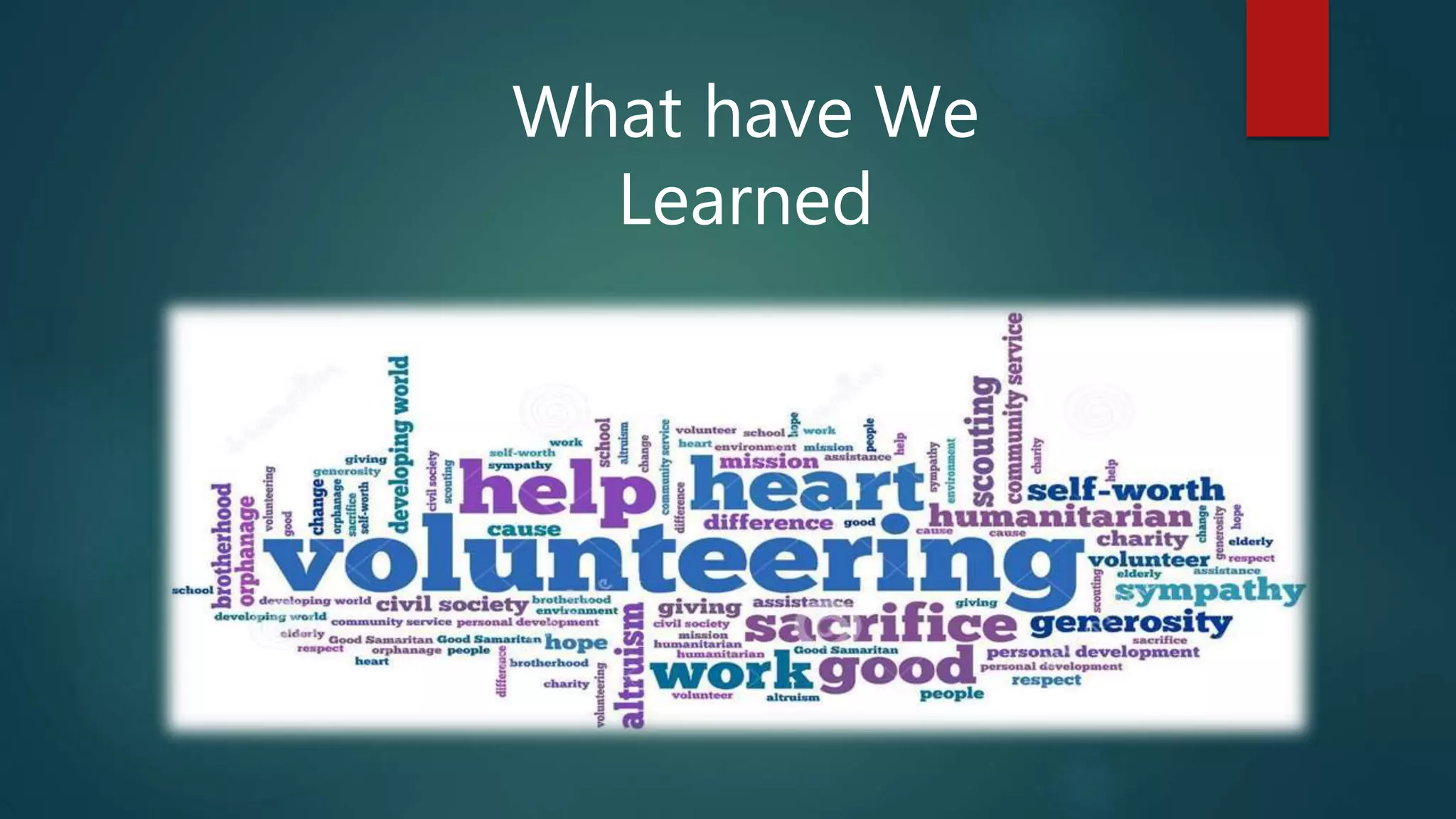 What have We
Learned
 