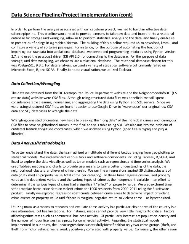 Georgetown Data Analytics Project (Team DC) Capstone Paper