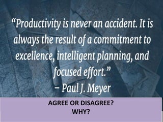 AGREE OR DISAGREE?
WHY?
 