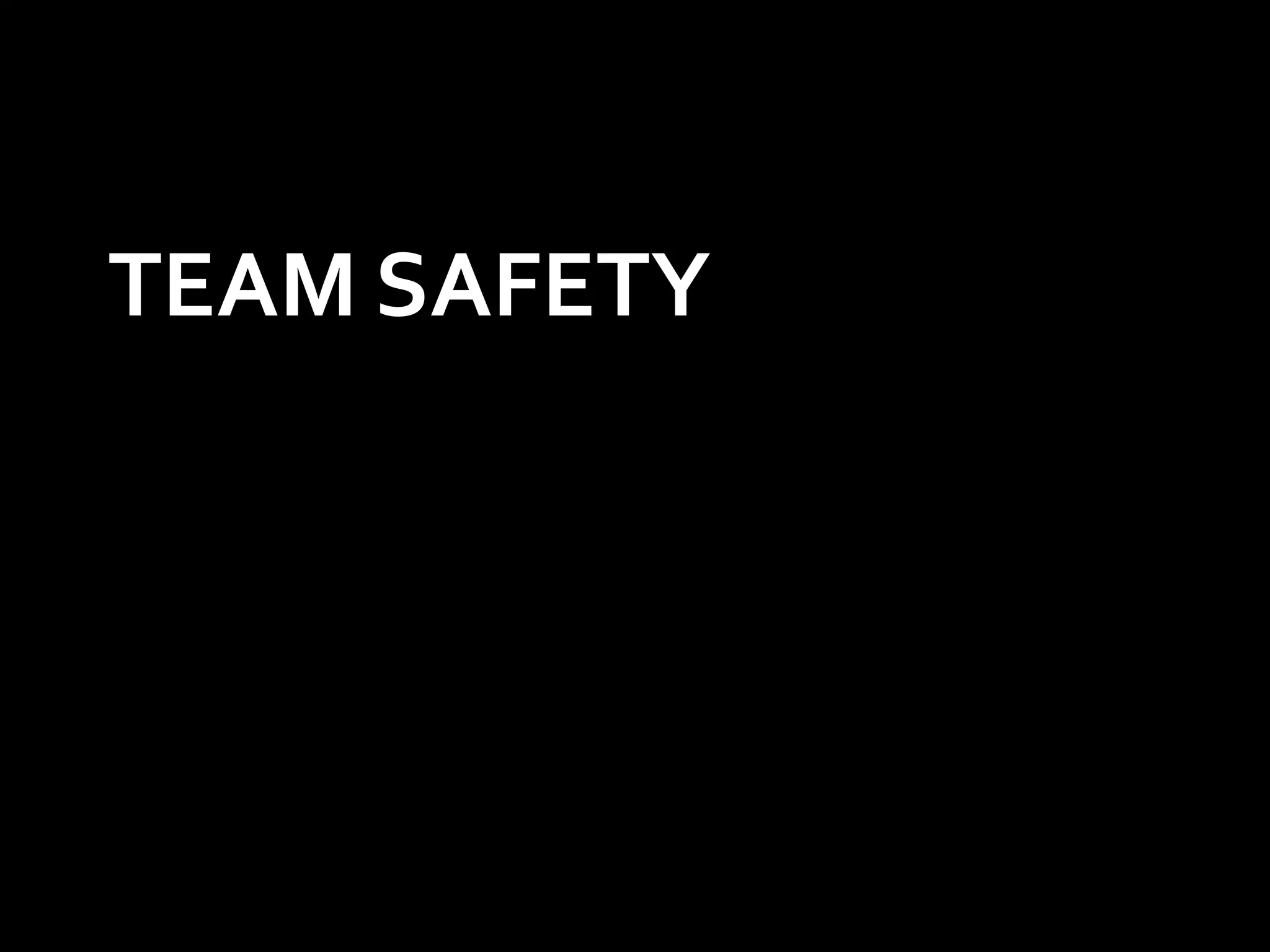 TEAM SAFETY
 