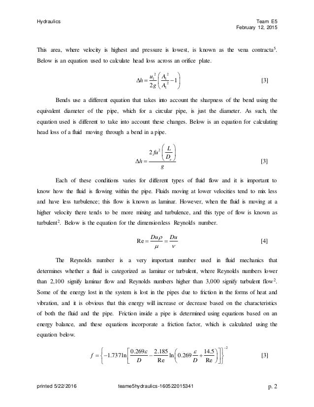 Hydraulics Team FullTechnical Lab Report